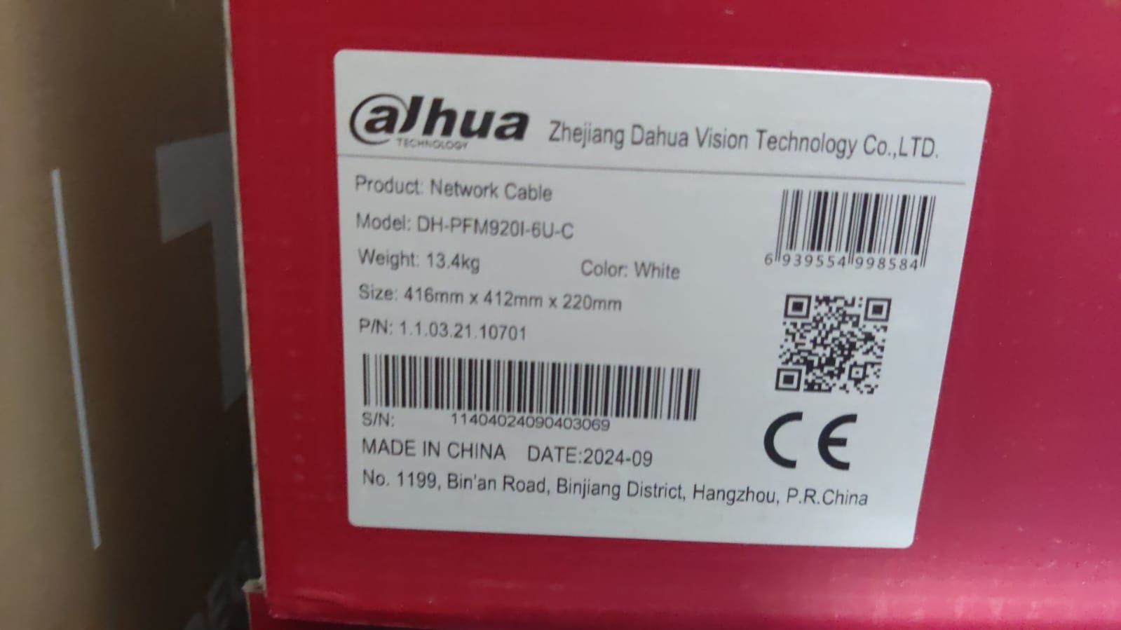 Dahua CAT6 DH-PFM920I-6U-C